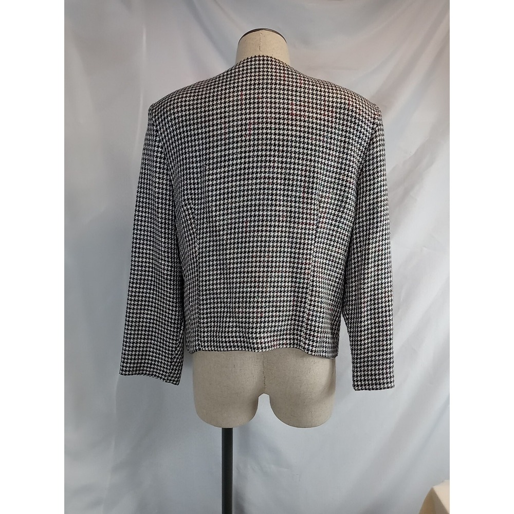 Vintage Requirement Blazer Jacket Women's Size 8 Plaid Dress‎ Jacket 5 Button - Picture 2 of 12